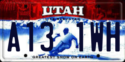 UT license plate A131WH