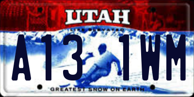 UT license plate A131WM