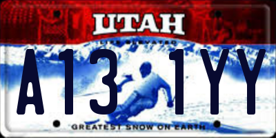 UT license plate A131YY