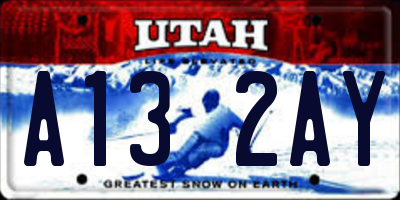 UT license plate A132AY