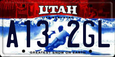 UT license plate A132GL