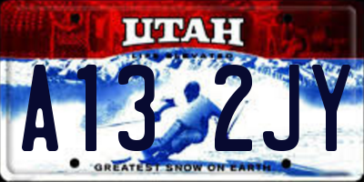 UT license plate A132JY