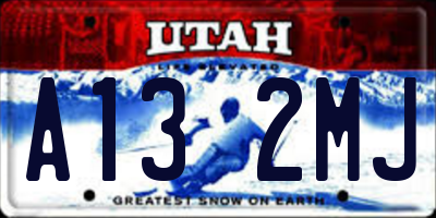 UT license plate A132MJ