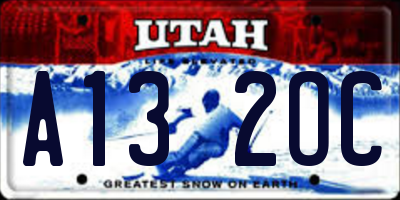 UT license plate A132OC
