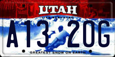 UT license plate A132OG