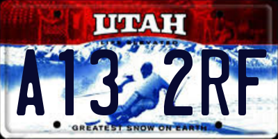 UT license plate A132RF