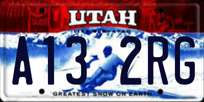 UT license plate A132RG