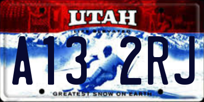 UT license plate A132RJ