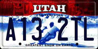UT license plate A132TL