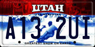 UT license plate A132UI