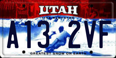 UT license plate A132VF