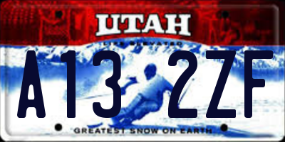 UT license plate A132ZF