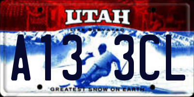 UT license plate A133CL