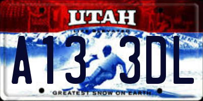 UT license plate A133DL