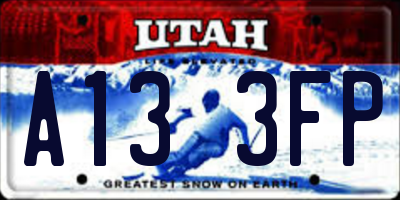 UT license plate A133FP