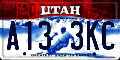 UT license plate A133KC