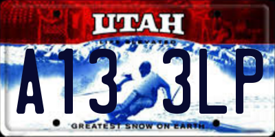 UT license plate A133LP