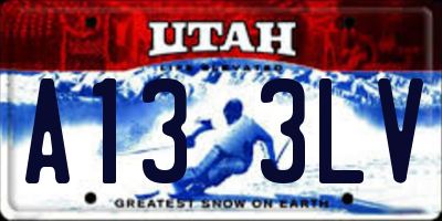 UT license plate A133LV