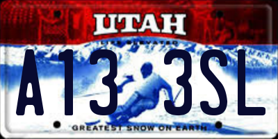 UT license plate A133SL