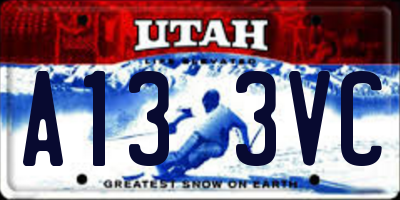 UT license plate A133VC
