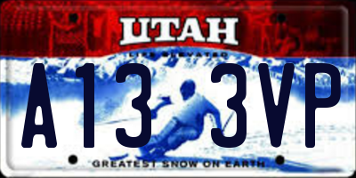 UT license plate A133VP