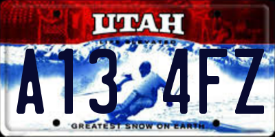 UT license plate A134FZ