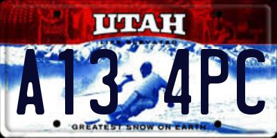 UT license plate A134PC