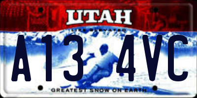 UT license plate A134VC
