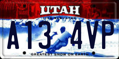 UT license plate A134VP