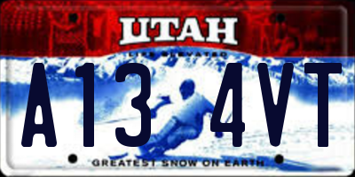 UT license plate A134VT