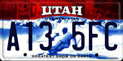 UT license plate A135FC
