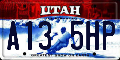 UT license plate A135HP