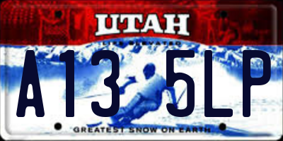 UT license plate A135LP