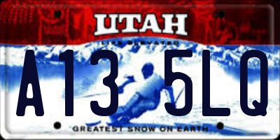 UT license plate A135LQ