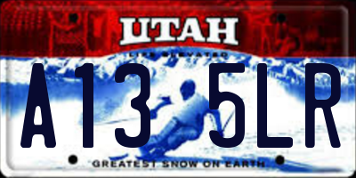UT license plate A135LR