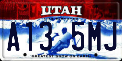 UT license plate A135MJ