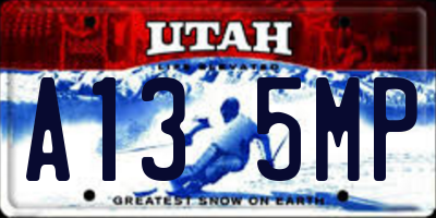 UT license plate A135MP