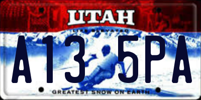 UT license plate A135PA