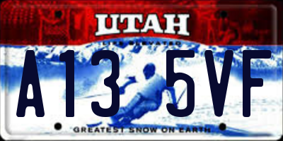 UT license plate A135VF