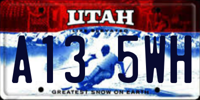UT license plate A135WH