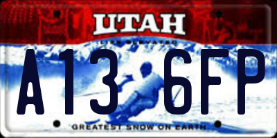 UT license plate A136FP