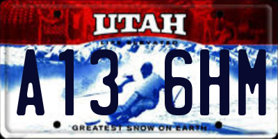 UT license plate A136HM