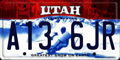 UT license plate A136JR