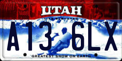 UT license plate A136LX