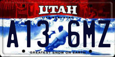 UT license plate A136MZ