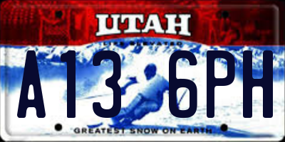 UT license plate A136PH