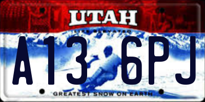 UT license plate A136PJ