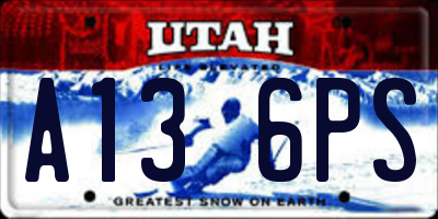 UT license plate A136PS