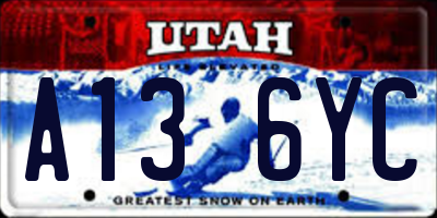 UT license plate A136YC