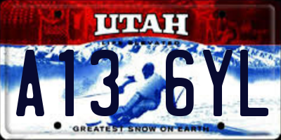 UT license plate A136YL